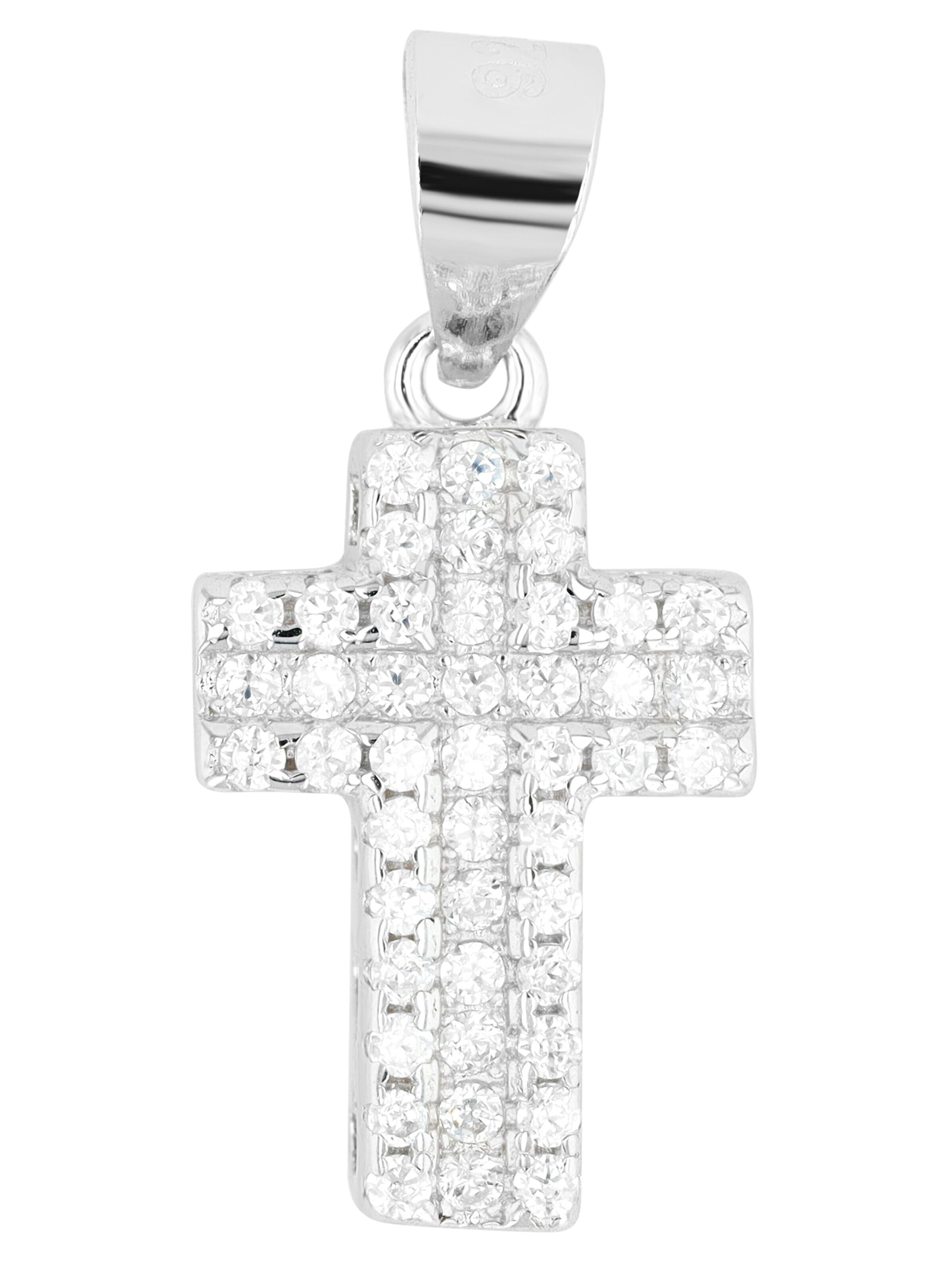Akzent Pendant '"Eileen" aus 925 Sterlingsilber, rhodiniert, langlebig' in Silver