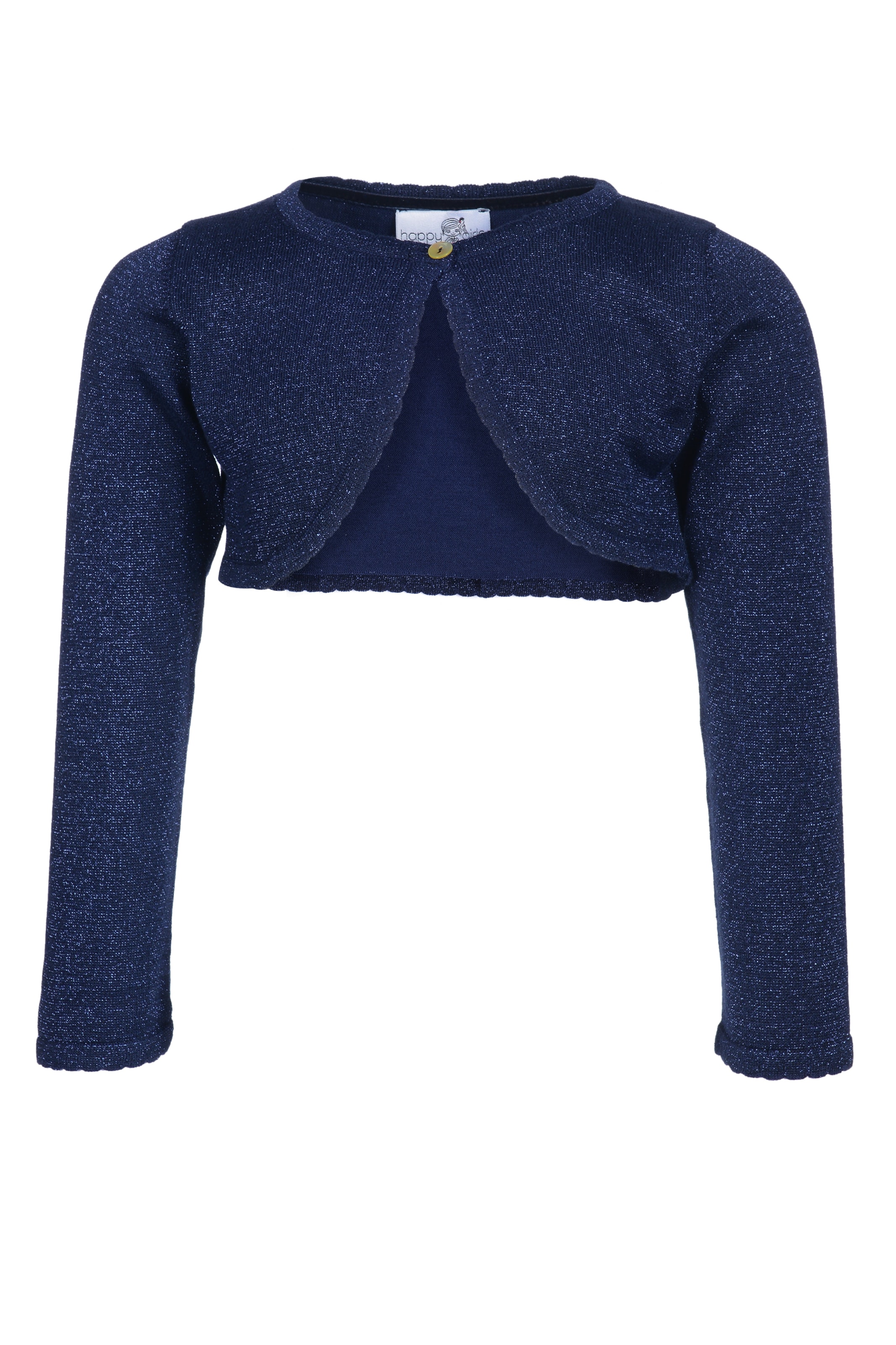 happy girls Knit Cardigan in Blue: front