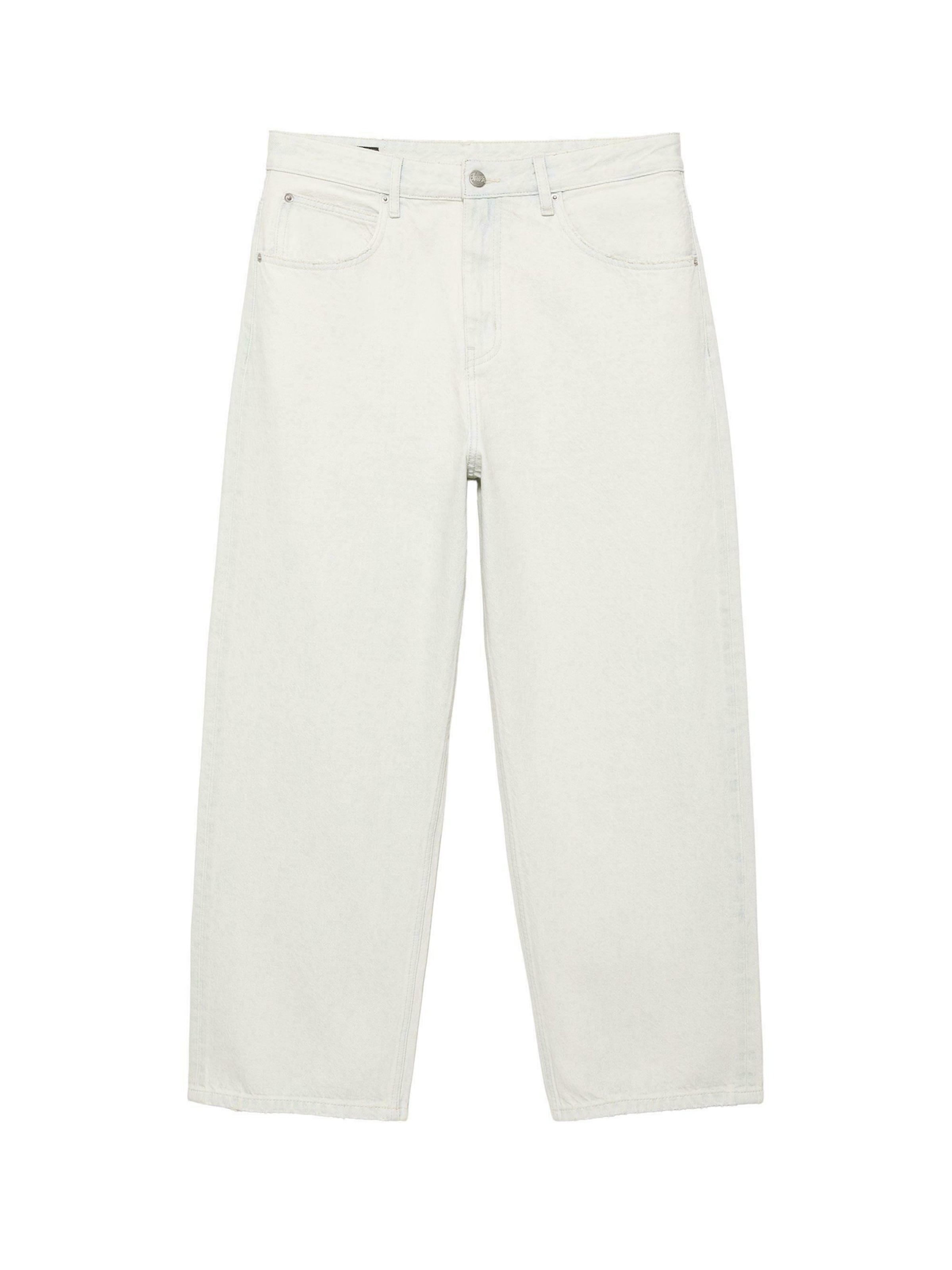 Pull&Bear Baggy Дънки в бяло: отпред