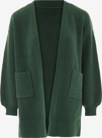 CAILYN Knit Cardigan in Green: front