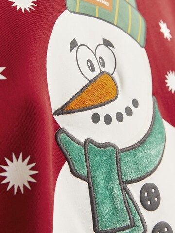Sweat-shirt 'JJXMAS JOLLY' JACK & JONES en rouge