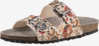 CITY WALK Pantolette in beige / rot / schwarz, Produktansicht