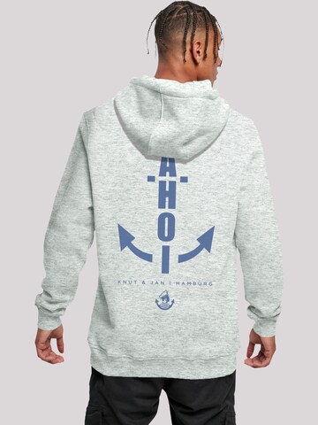 F4NT4STIC Sweatshirt 'AHOI Knut & Jan Hamburg' in Grey