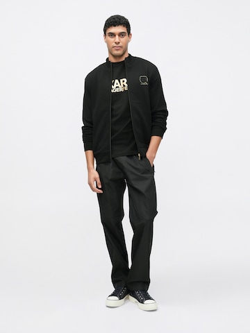 Karl Lagerfeld Zip-Up Hoodie in Black