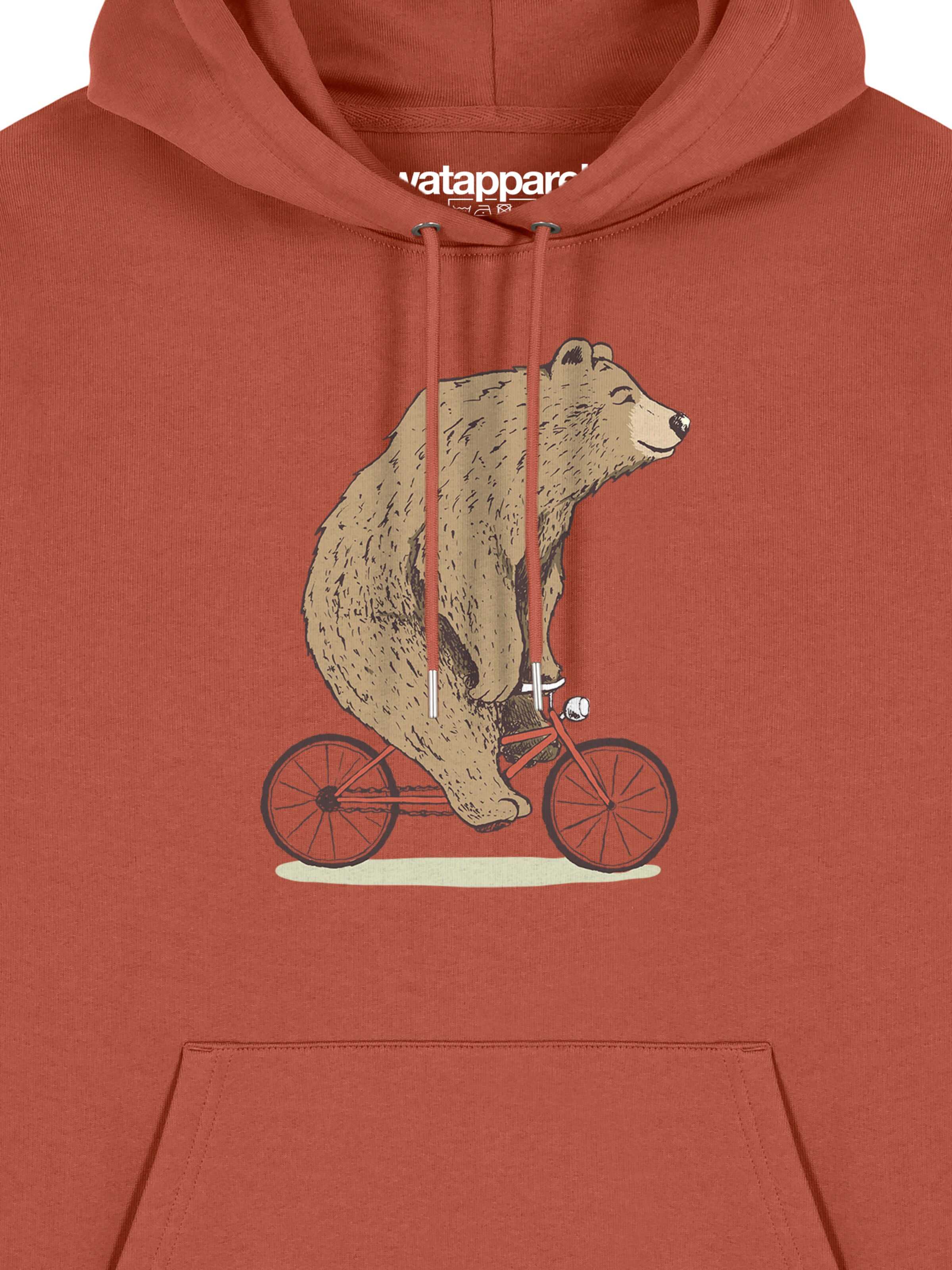 Watapparel Sweatshirt 'Fahrradbär' in Bruin