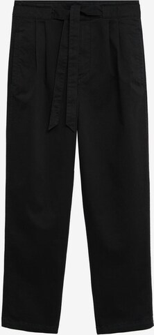 MANGO Regular Pleat-Front Pants in Black: front