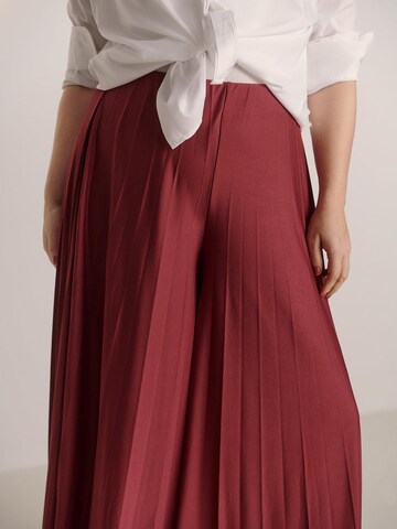 Guido Maria Kretschmer Curvy Široke hlačnice Hlače 'Samantha' | roza barva