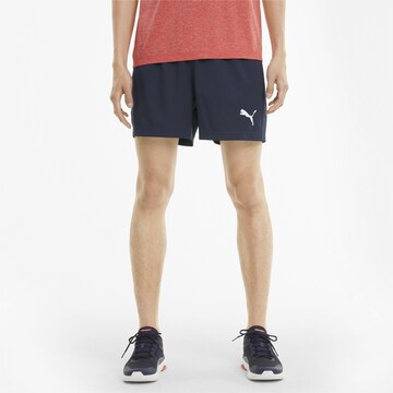 PUMA Regular Sportbroek in Blauw: voorkant