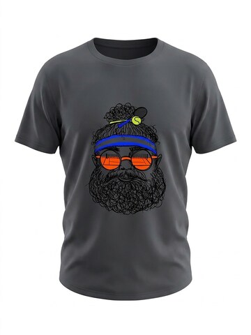 karlskopf Shirt 'TENNISSPIELER' in Grey: front