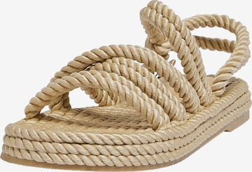 Pull&Bear Sandals in Beige: front
