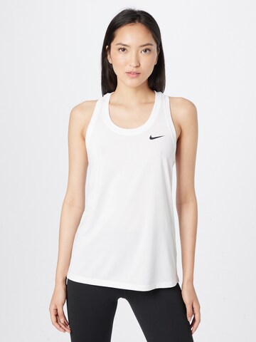 NIKE - Camiseta funcional en blanco: frente