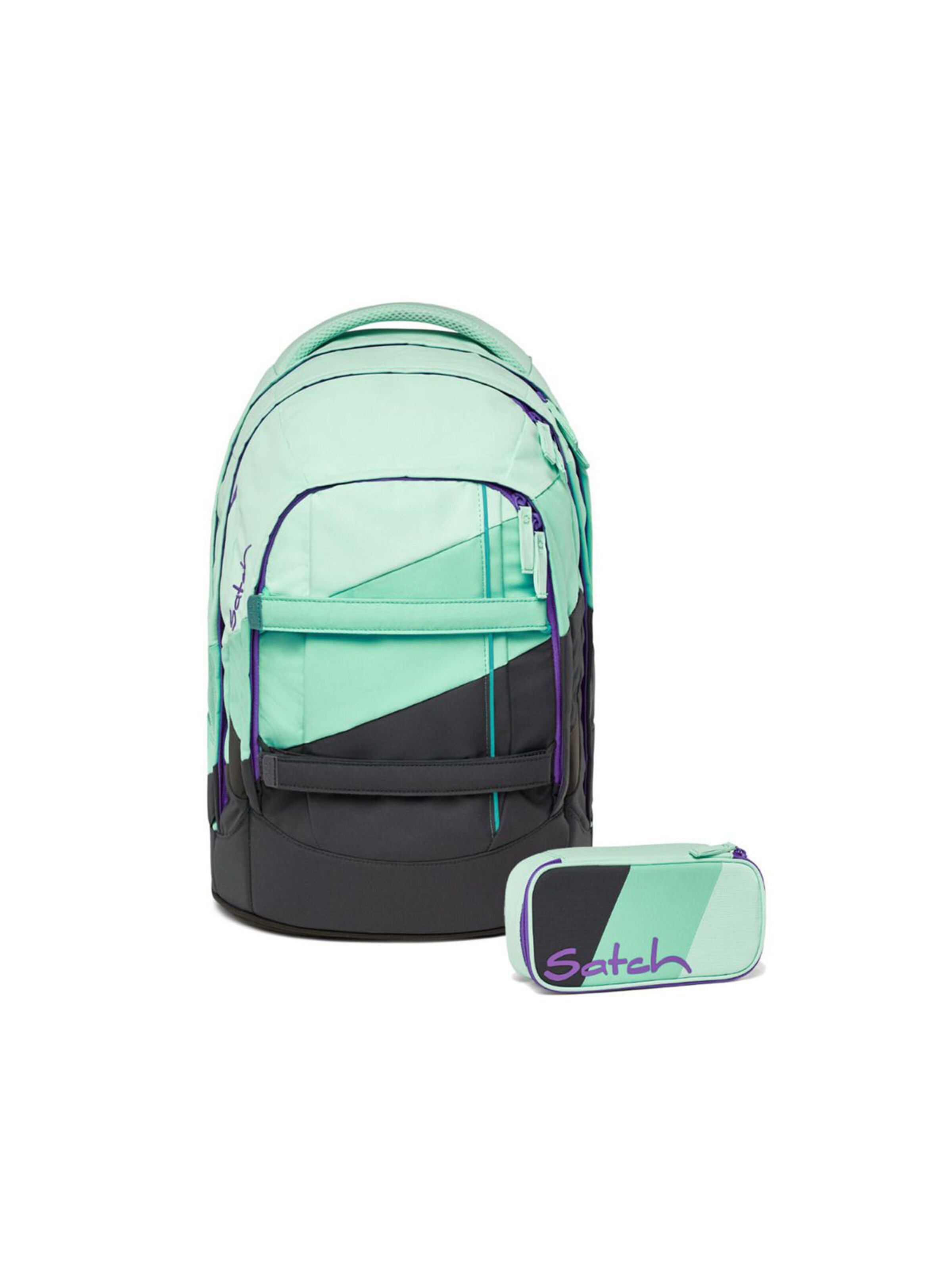 Satch Backpack 'Cool Down NOW OR NEVER Set 2tlg' in Green: front