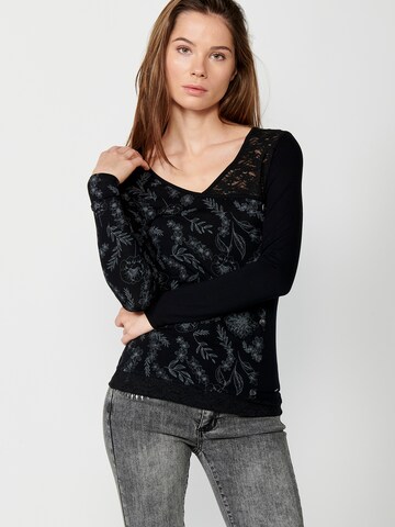 KOROSHI Tričko - Čierna: predná strana