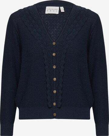 Atelier Rêve Knit Cardigan in Blue: front