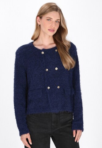 DreiMaster Vintage Gebreid vest in Blauw: voorkant