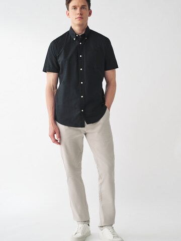 Next Regular fit Button Up Shirt 'Oxford' in Black
