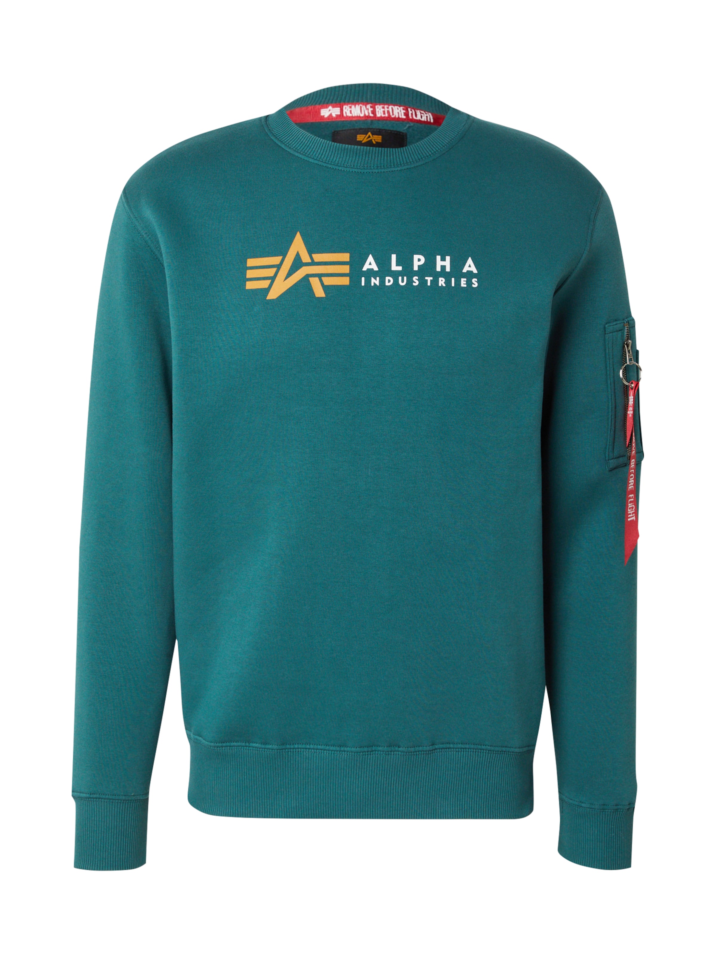 ALPHA INDUSTRIES Sweatshirt i grøn: forside