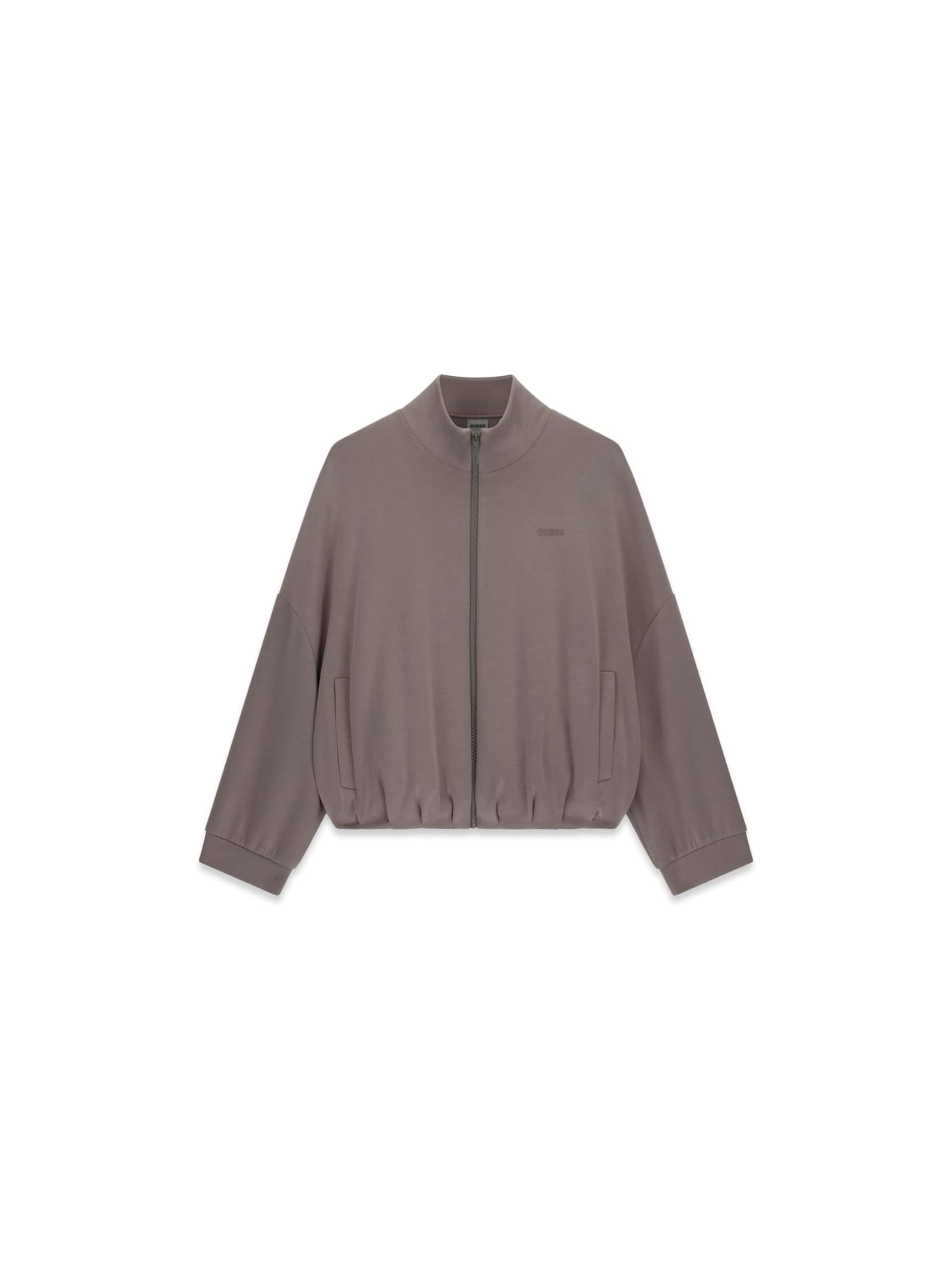 GUESS Sweatjacke in Braun: Vorderseite