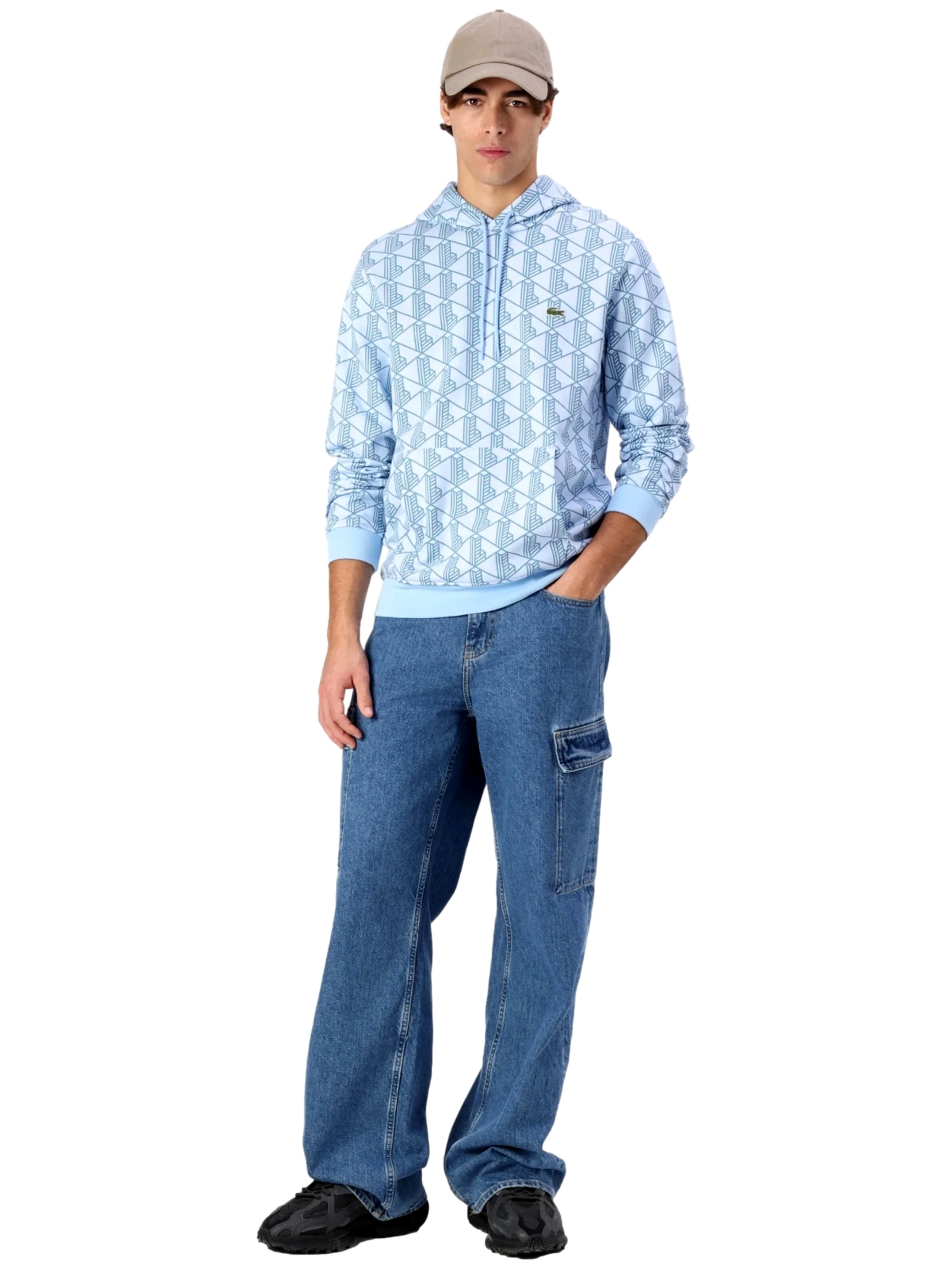 Felpa di LACOSTE in blu