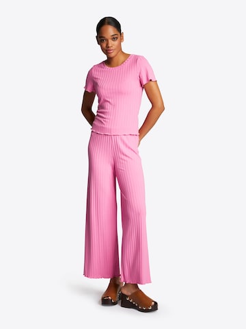 Rich & Royal Široke hlačnice Hlače | roza barva