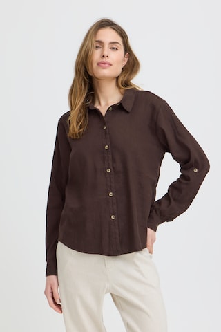 Pulz Blouse 'PZLUCA' in Brown: front