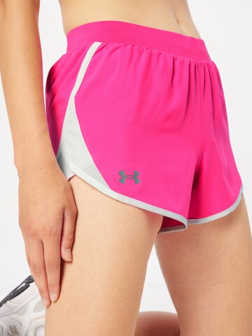 Skinny Pantalon de sport 'Fly By 2.0' UNDER ARMOUR en rose