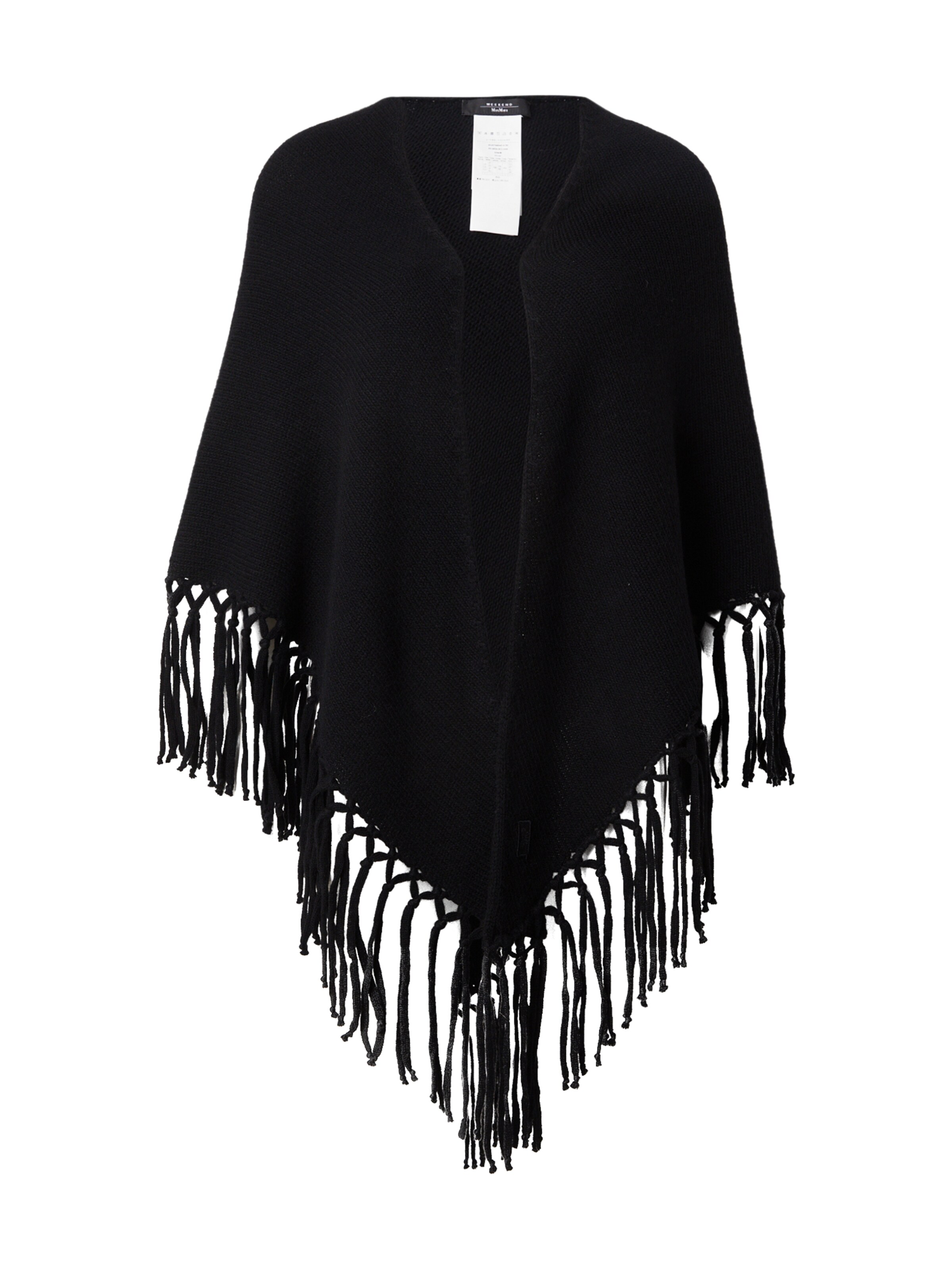 Weekend Max Mara Cape 'TORNADO' in Zwart: voorkant