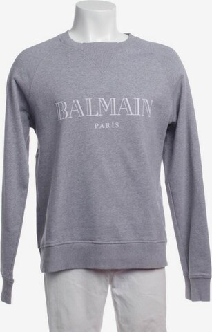 Balmain Sweatshirt & Zip-Up Hoodie in M in Grey: front