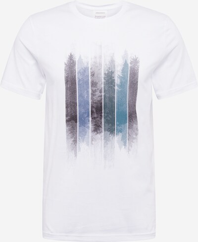 ARMEDANGELS T-Shirt 'JAAMES' in taubenblau / dunkelgrau / offwhite, Produktansicht