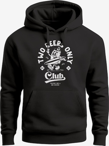 Neverless Sweatshirt 'Two Beers only' in Schwarz: Vorderseite