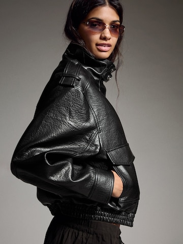 Bershka Between-season jacket in Black