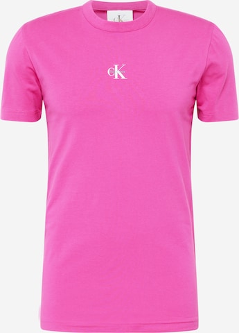 Calvin Klein Jeans - Camiseta en rosa: frente