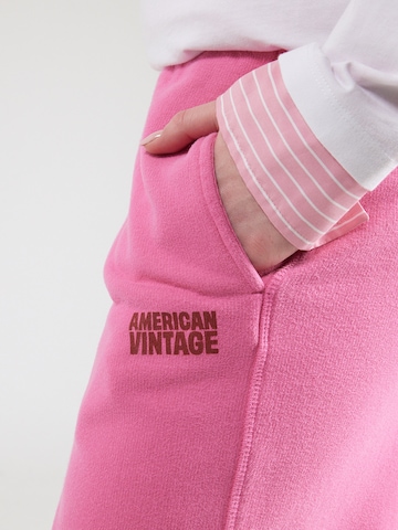 AMERICAN VINTAGE Loosefit Παντελόνι 'PLIZZY' σε ροζ