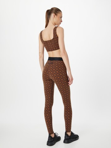 GUESS Skinny Sporthose 'AGGIE' in Braun