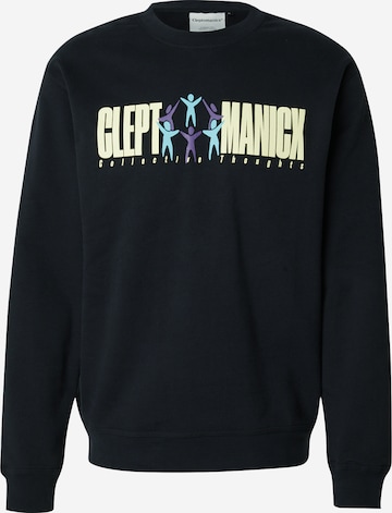 Sweat-shirt 'Gathering' Cleptomanicx en noir : devant