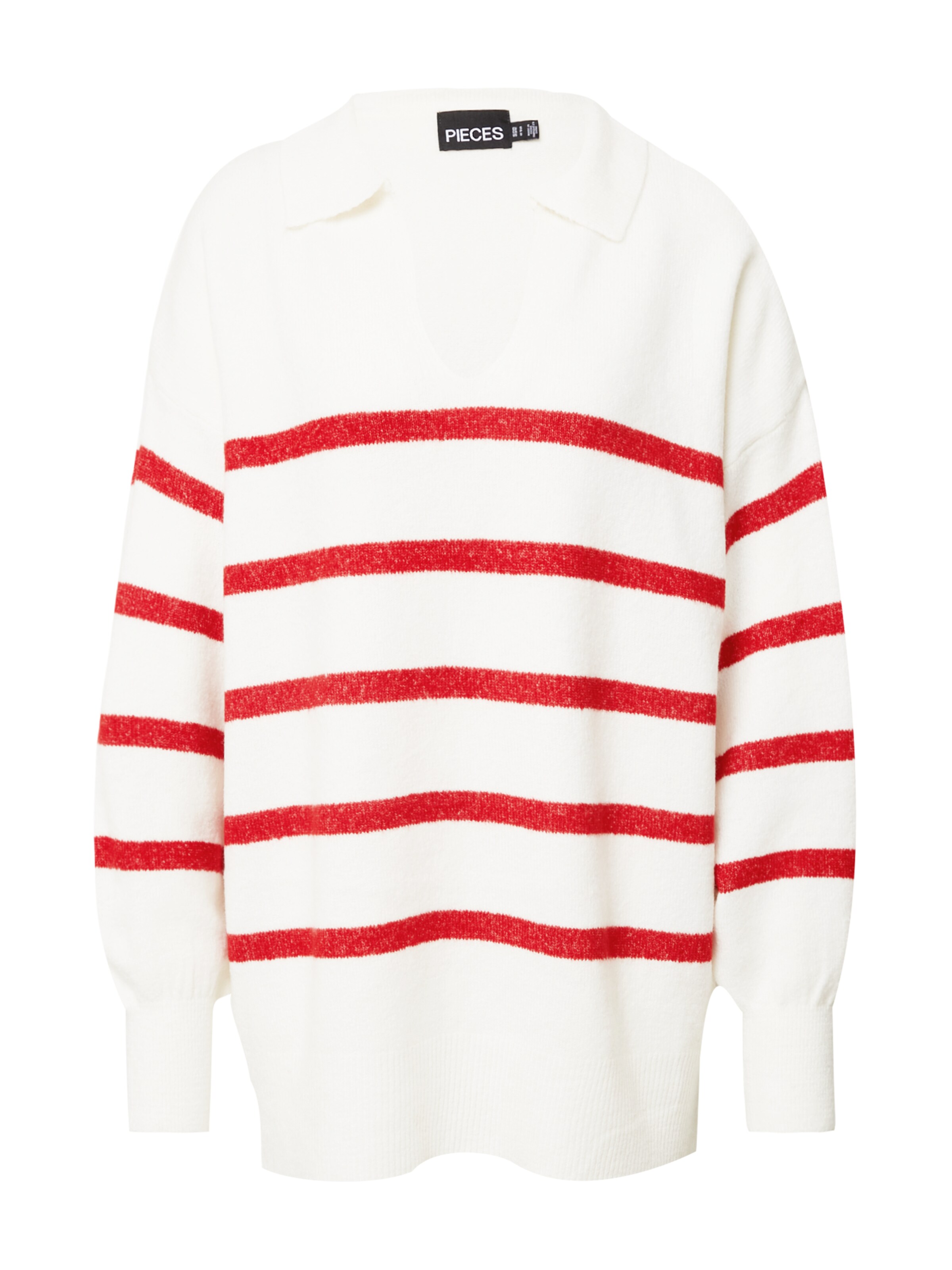 PIECES Πουλόβερ 'Noola' σε λευκό: μπροστά