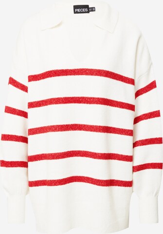 PIECES - Pullover 'Noola' em branco: frente