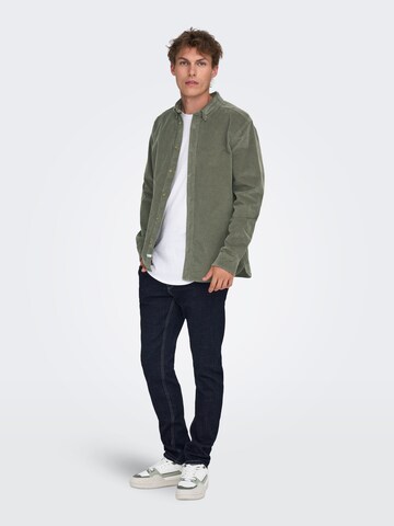 zaļš Only & Sons Standarta piegriezums Krekls 'Michael'