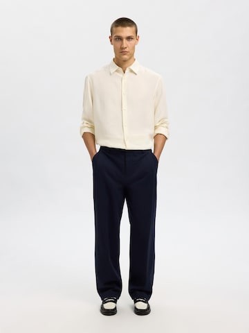 SELECTED - Ajuste confortable Camisa en blanco