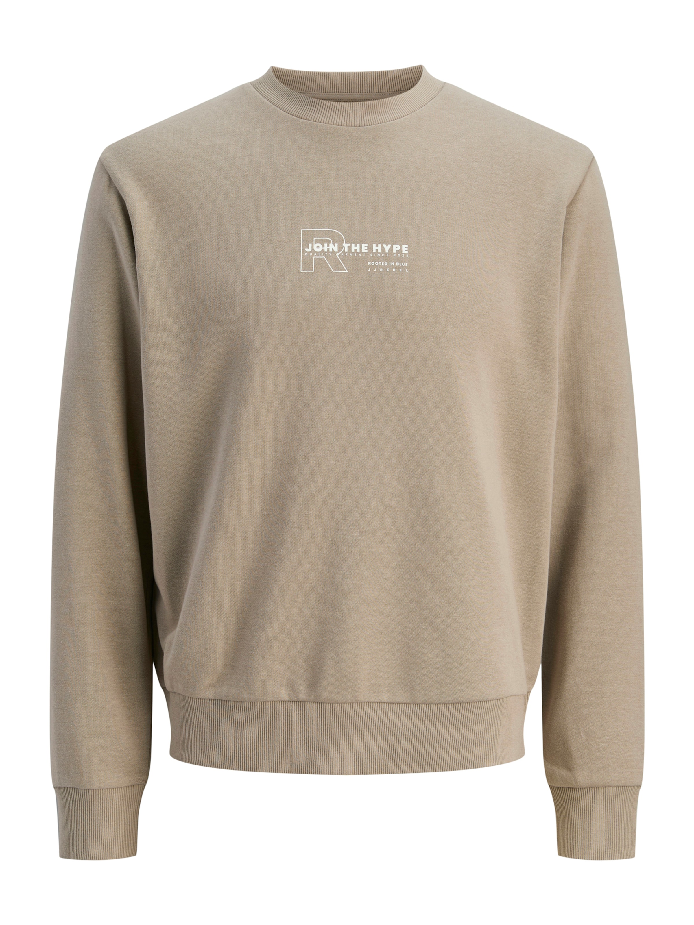 JJ Rebel Свитшот 'JREBZAKI' в Коричневый: спереди