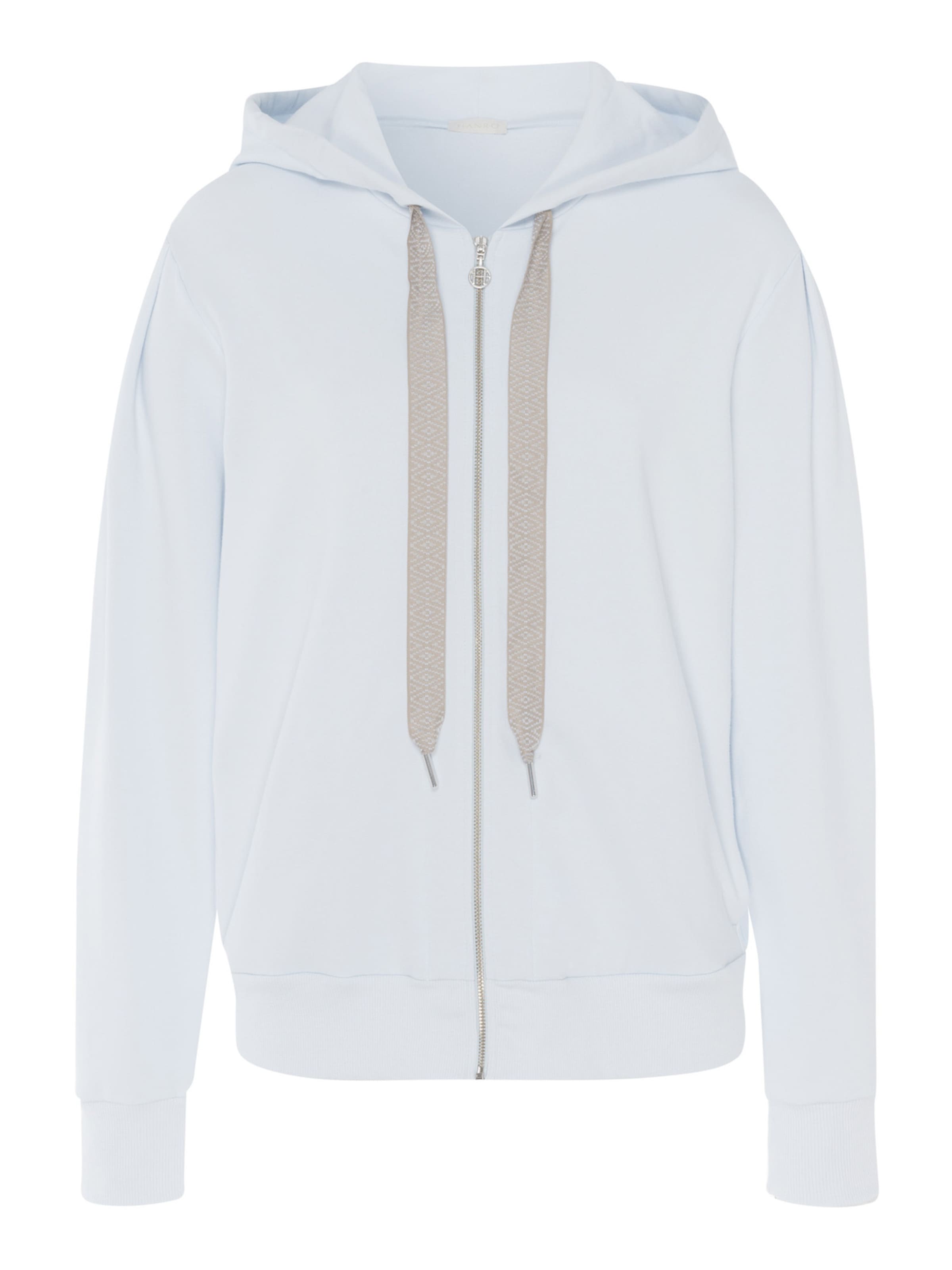 Hanro Sweat jacket 'Natural' in Blue: front