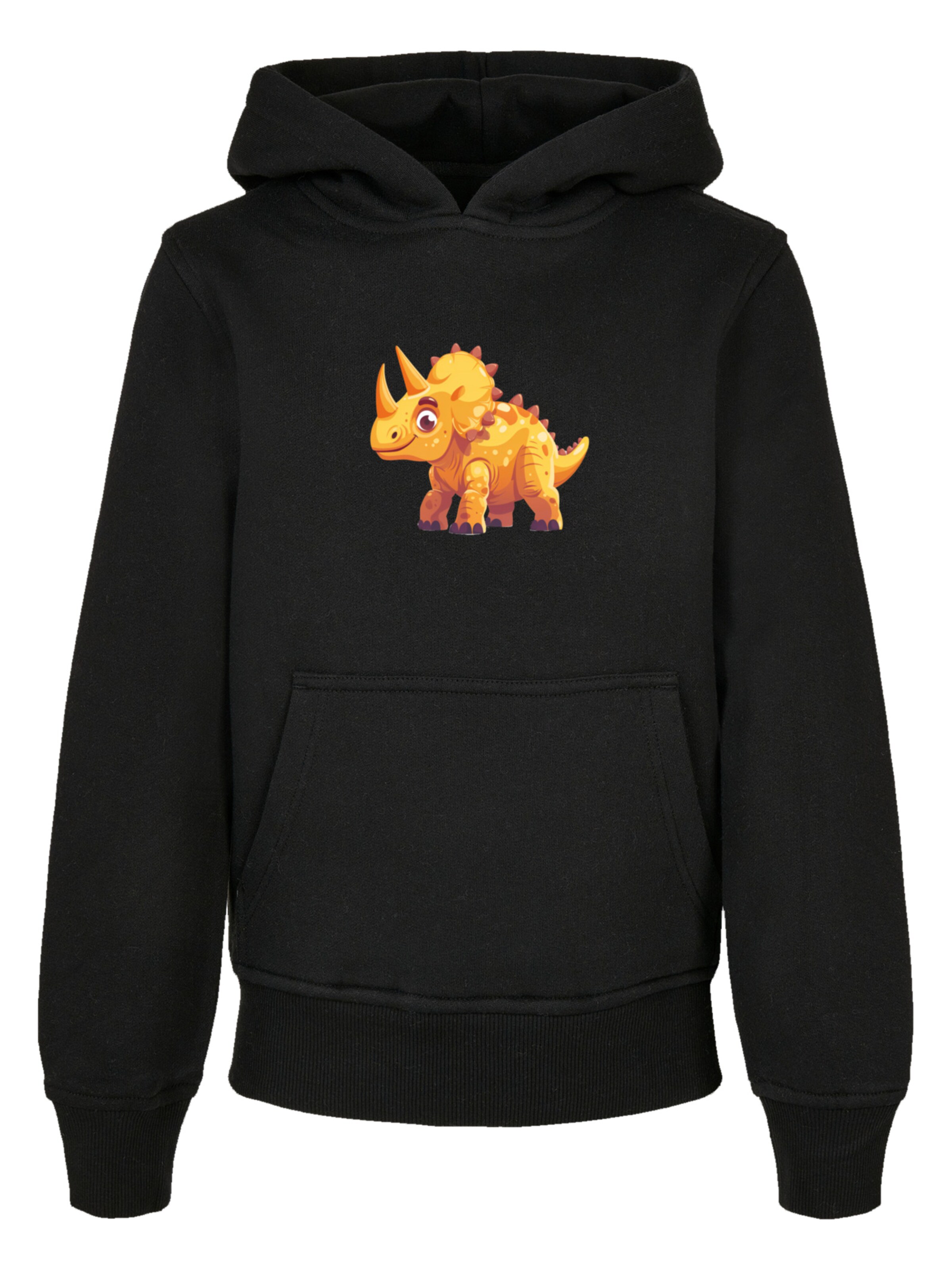 Sweat 'Süßer Triceratops Dinosaurier' F4NT4STIC en noir : devant