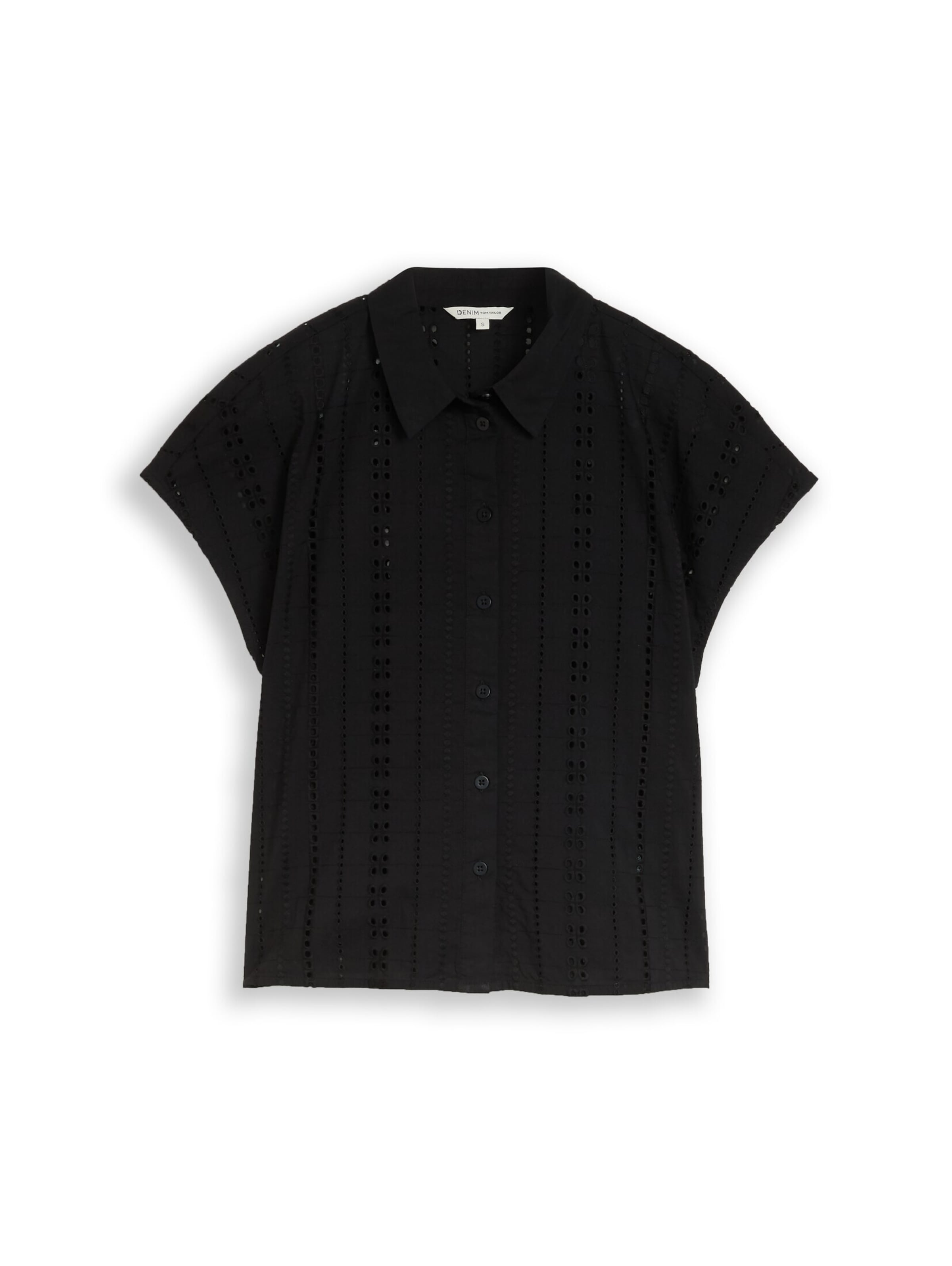 TOM TAILOR DENIM Bluse in Schwarz: Vorderseite