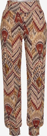 LASCANA Tapered Pants in Brown: front