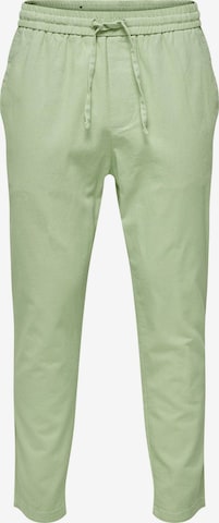 Pantalon 'Linus' Only & Sons en vert : devant