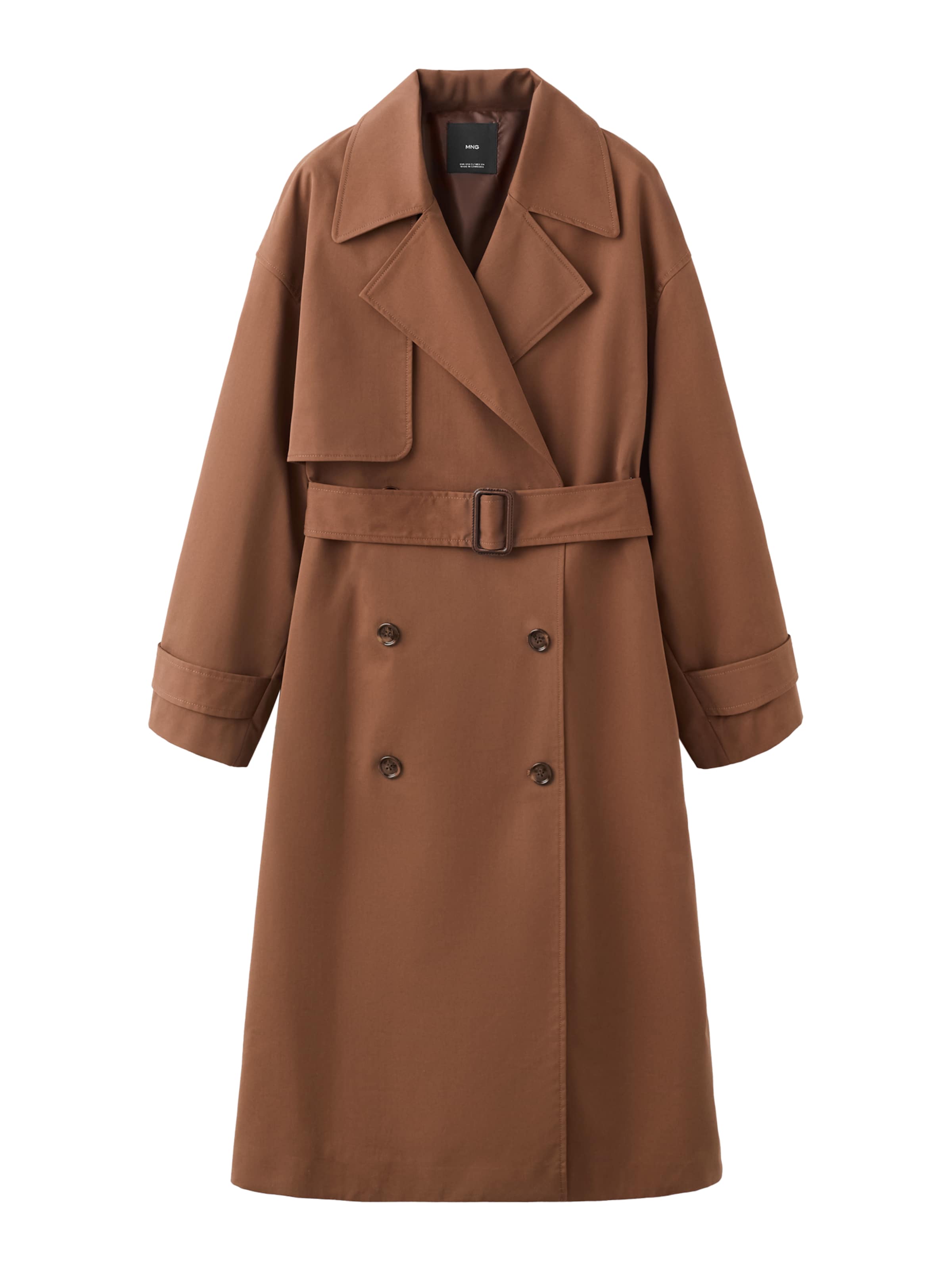 MANGO Tussenmantel 'DELHI' in de kleur Karamel, Productweergave