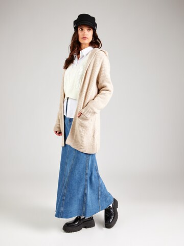 ABOUT YOU Knit cardigan 'Elektra' in Beige