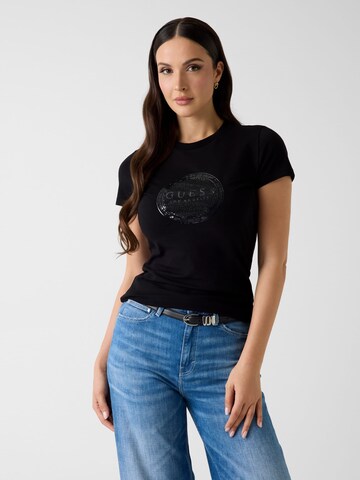 GUESS T-Shirt in Schwarz: Vorderseite