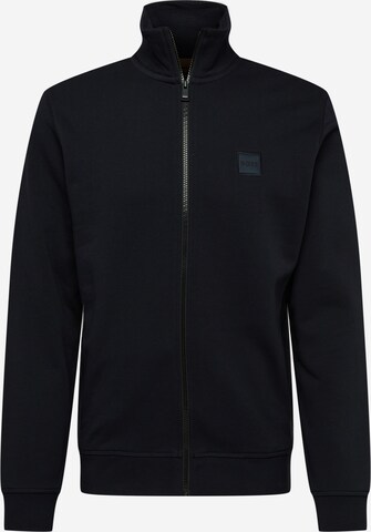 BOSS Zip-Up Hoodie 'Zestart' in Blue: front