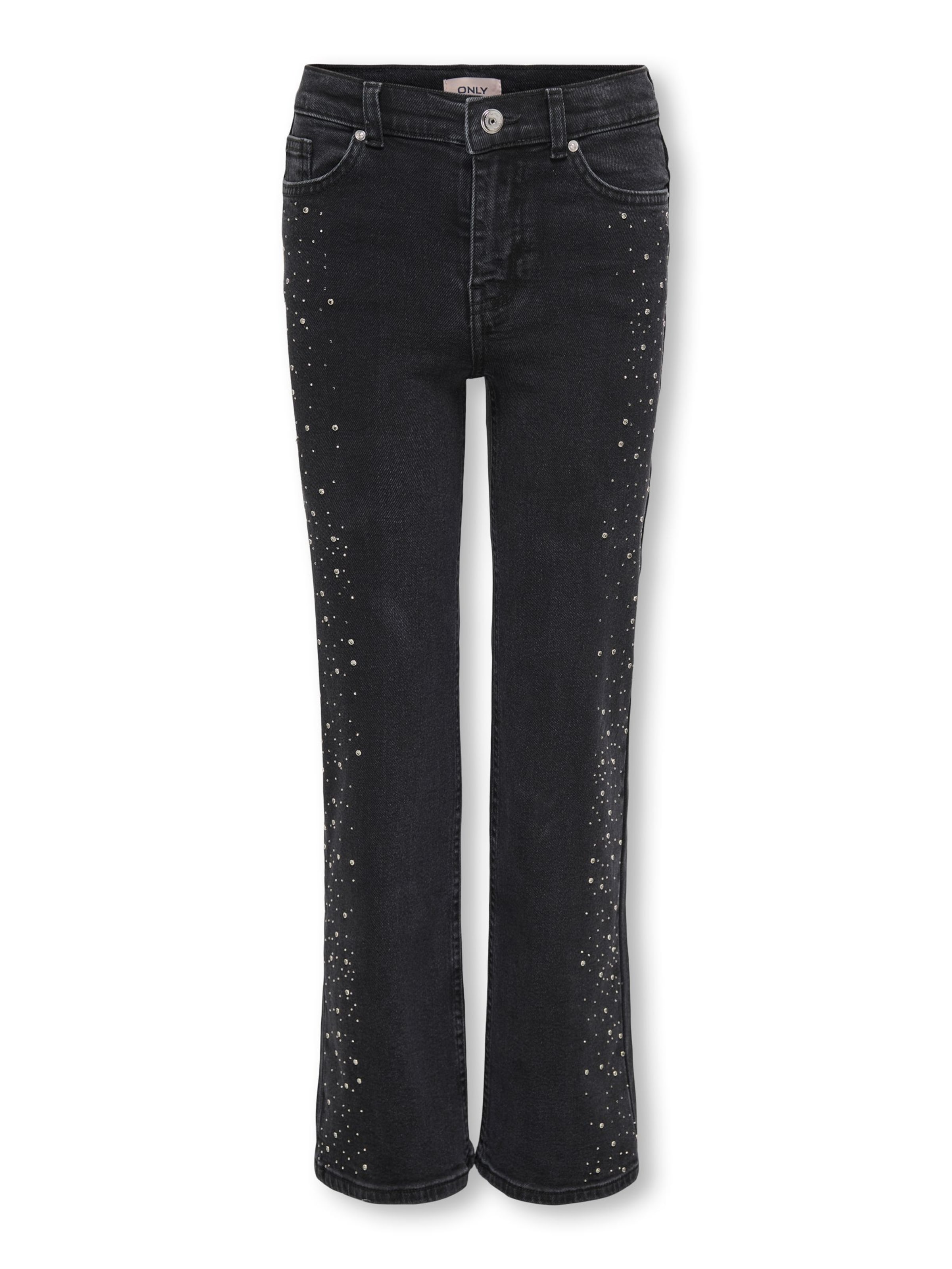 ONLY GIRLS Laiad sääred Teksapüksid 'KOGJUICY', värv must: eest vaates